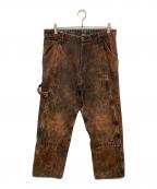 G-STAR RAWジースターロゥ）の古着「Contor 3D Loose Carpenter Jeans　 立体裁断ワイドルーズカーペンタージーンズ　テーパードデニム　フェード加工」｜ブラウン
