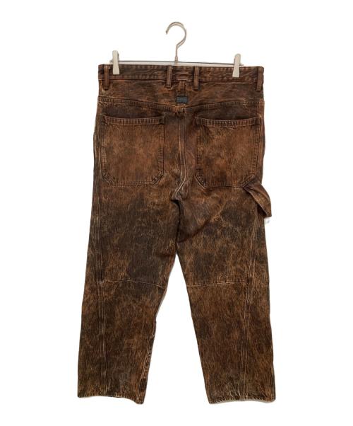 G-STAR RAW（ジースターロゥ）G-STAR RAW (ジースターロゥ) Contor 3D Loose Carpenter Jeans　 立体裁断ワイドルーズカーペンタージーンズ　テーパードデニム　フェード加工 ブラウン サイズ:W32の古着・服飾アイテム
