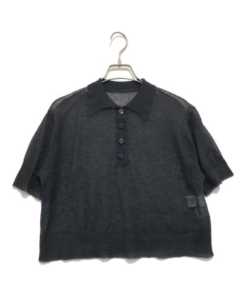 RIM.ARK（リムアーク）RIM.ARK (リムアーク) Mohair polo knit ブラック サイズ:FREEの古着・服飾アイテム