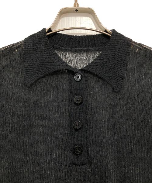 RIM.ARK（リムアーク）RIM.ARK (リムアーク) Mohair polo knit ブラック サイズ:FREEの古着・服飾アイテム