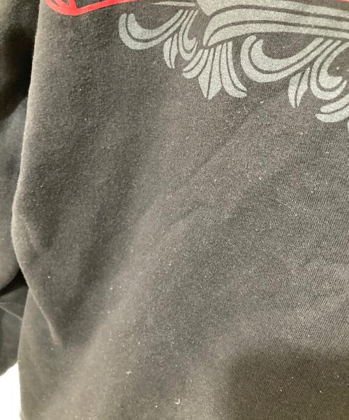 CHROME HEARTS（クロムハーツ）CHROME HEARTS (クロムハーツ) ブランドロゴプリントジップパーカー　タガージッパー　袖プリント　LOGO ZIP FOODIE  ブラック サイズ:Mの古着・服飾アイテム