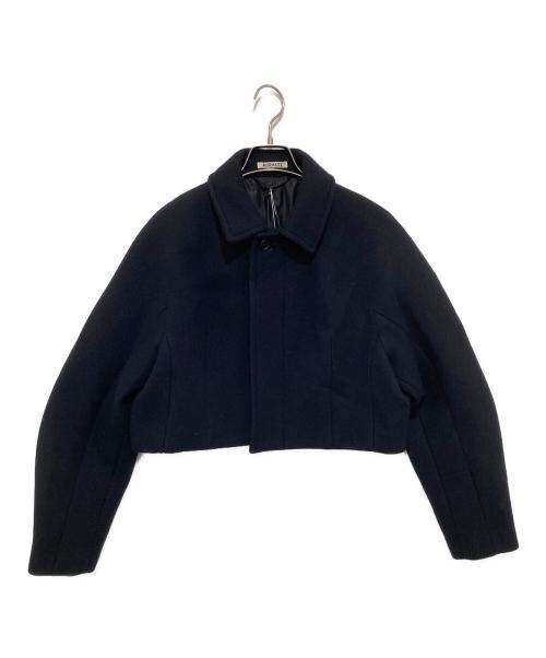 AURALEE（オーラリー）AURALEE (オーラリー) SPONGE WOOL MELTON SHORT BLOUSON　スポンジウールメルトンショートジャケット　短丈　クロップド　A24AB06SB ネイビー サイズ:1の古着・服飾アイテム