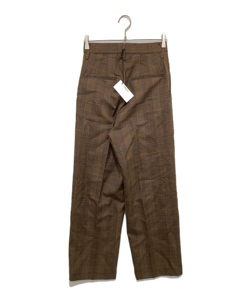 AURALEE（オーラリー）AURALEE (オーラリー) BLUEFACED WOOL CHECK SLACKS チェックスラックスパンツ　24AW　A24AP04CB ブラウン サイズ:1の古着・服飾アイテム
