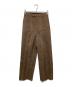 AURALEE（オーラリー）の古着「BLUEFACED WOOL CHECK SLACKS チェックスラックスパンツ　24AW　A24AP04CB」｜ブラウン