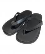 AURALEEオーラリー）の古着「レザートングサンダル　Leather thong sandals」｜ブラック