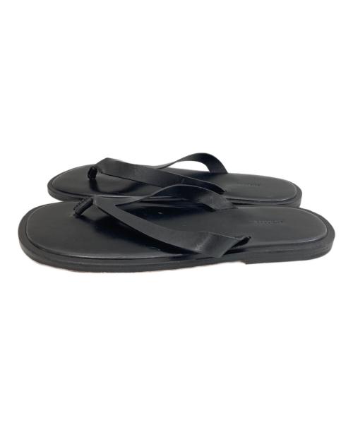 AURALEE（オーラリー）AURALEE (オーラリー) レザートングサンダル　Leather thong sandals ブラック サイズ:10の古着・服飾アイテム