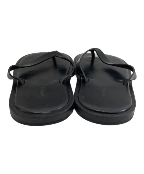 AURALEE（オーラリー）AURALEE (オーラリー) レザートングサンダル　Leather thong sandals ブラック サイズ:10の古着・服飾アイテム