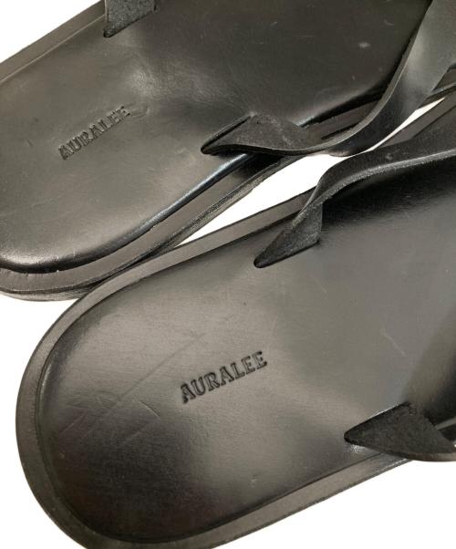 AURALEE（オーラリー）AURALEE (オーラリー) レザートングサンダル　Leather thong sandals ブラック サイズ:10の古着・服飾アイテム