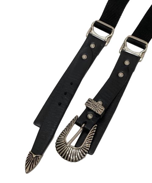 TOGA VIRILIS（トーガ ビリリース）TOGA VIRILIS (トーガ ビリリース) Leather Nylon Belt With Keyring（レザーナイロンベルト　キーリング） TV01-AH359 ブラック サイズ:OneSizeの古着・服飾アイテム