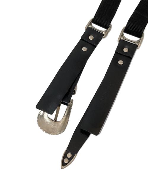 TOGA VIRILIS（トーガ ビリリース）TOGA VIRILIS (トーガ ビリリース) Leather Nylon Belt With Keyring（レザーナイロンベルト　キーリング） TV01-AH359 ブラック サイズ:OneSizeの古着・服飾アイテム