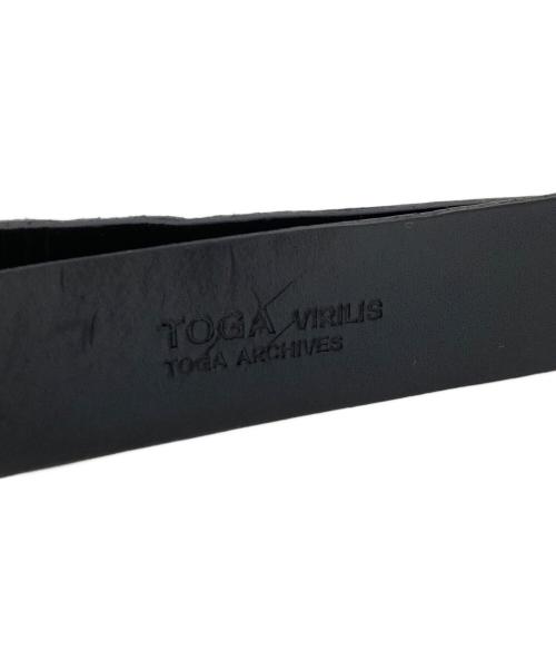 TOGA VIRILIS（トーガ ビリリース）TOGA VIRILIS (トーガ ビリリース) Leather Nylon Belt With Keyring（レザーナイロンベルト　キーリング） TV01-AH359 ブラック サイズ:OneSizeの古着・服飾アイテム