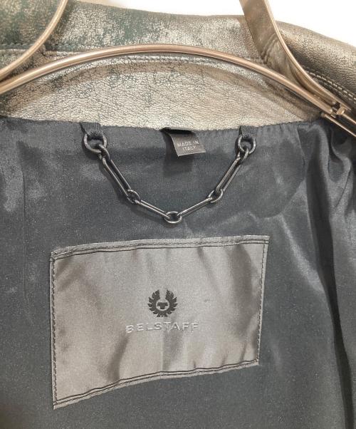 BELSTAFF（ベルスタッフ）BELSTAFF (ベルスタッフ) レザージャケット　ダブルライダースジャケット　LEATHER RAISERS JACKET イタリア製 シルバー サイズ:42の古着・服飾アイテム