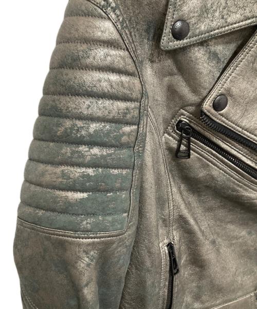 BELSTAFF（ベルスタッフ）BELSTAFF (ベルスタッフ) レザージャケット　ダブルライダースジャケット　LEATHER RAISERS JACKET イタリア製 シルバー サイズ:42の古着・服飾アイテム