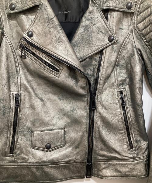 BELSTAFF（ベルスタッフ）BELSTAFF (ベルスタッフ) レザージャケット　ダブルライダースジャケット　LEATHER RAISERS JACKET イタリア製 シルバー サイズ:42の古着・服飾アイテム