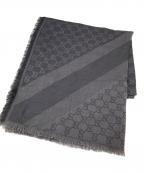 GUCCIグッチ）の古着「GG柄 ウール×シルク ストール 281942」｜グレー