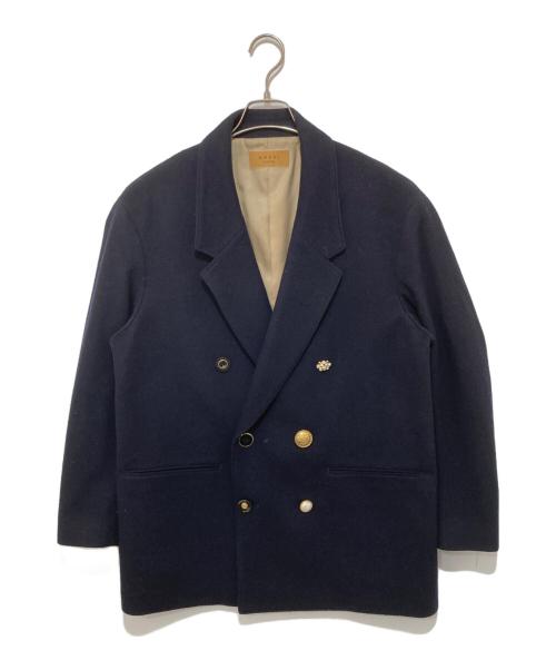 Ameri（アメリ）Ameri (アメリ) UND EMBELLISH PAPA JACKET（ウント エンベリッシュ パパジャケット）/ ダブルブレスト テーラードジャケット 紺ブレ　02320620370 ネイビー サイズ:Sの古着・服飾アイテム