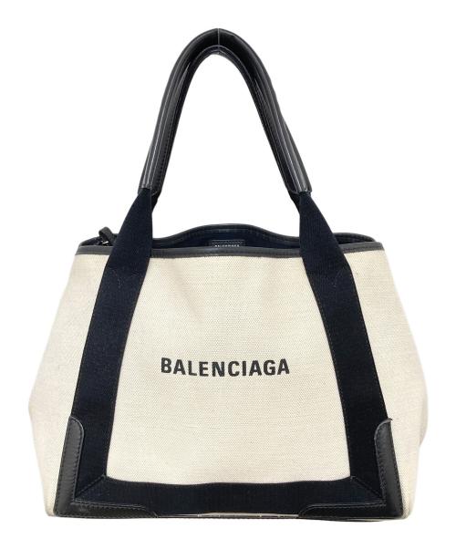 BALENCIAGA（バレンシアガ）BALENCIAGA (バレンシアガ) NAVY CABAS S アイボリーの古着・服飾アイテム