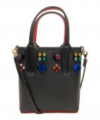 Christian Louboutinクリスチャン・ルブタン）の古着「Cabata N/S Mini（カバタ N/Sミニ）　1225348 / 2WAYミニショルダーバッグ」｜ブラック