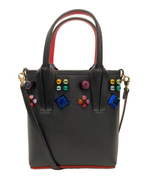 Christian Louboutin（クリスチャン・ルブタン）Christian Louboutin (クリスチャン・ルブタン) Cabata N/S Mini（カバタ N/Sミニ）　1225348 / 2WAYミニショルダーバッグ ブラックの古着・服飾アイテム