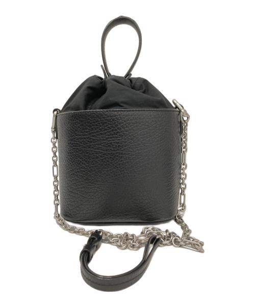 Maison Margiela（メゾンマルジェラ）Maison Margiela (メゾンマルジェラ) チェーンショルダーレザーバケットバッグ　Chain shoulder leather bag　S61WG0035 P0396 ブラックの古着・服飾アイテム