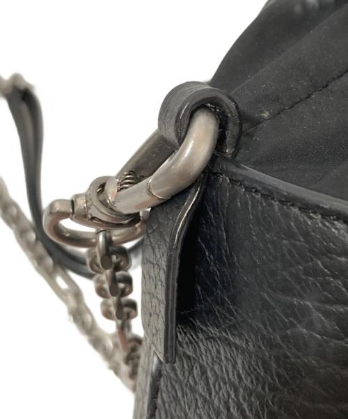 Maison Margiela（メゾンマルジェラ）Maison Margiela (メゾンマルジェラ) チェーンショルダーレザーバケットバッグ　Chain shoulder leather bag　S61WG0035 P0396 ブラックの古着・服飾アイテム