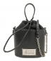 Maison Margiela（メゾンマルジェラ）の古着「チェーンショルダーレザーバケットバッグ　Chain shoulder leather bag　S61WG0035 P0396」｜ブラック