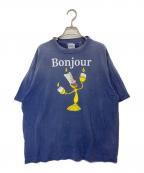 SAINT MICHAEL×DISNEYセントマイケル×ディズニー）の古着「25SS 美女と野獣　DSN SS TEE/BONJOUR/NAVY　SM-HR1-0000-C87」｜ネイビー