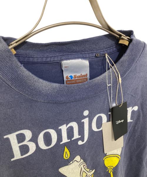SAINT MICHAEL（セントマイケル）SAINT MICHAEL (セントマイケル) DISNEY (ディズニー) 25SS 美女と野獣　DSN SS TEE/BONJOUR/NAVY　SM-HR1-0000-C87 ネイビー サイズ:Lの古着・服飾アイテム