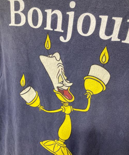 SAINT MICHAEL（セントマイケル）SAINT MICHAEL (セントマイケル) DISNEY (ディズニー) 25SS 美女と野獣　DSN SS TEE/BONJOUR/NAVY　SM-HR1-0000-C87 ネイビー サイズ:Lの古着・服飾アイテム