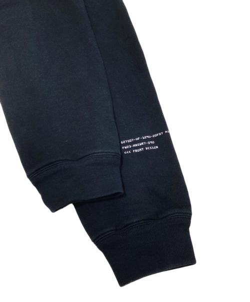 MONCLER（モンクレール）MONCLER (モンクレール) FRAGMENT (フラッグメント) Sweat pullover foodie バックプリントスウェットプルオーバーパーカー　ENIUS7　I209U8G00007 M2372 ブラック サイズ:Mの古着・服飾アイテム