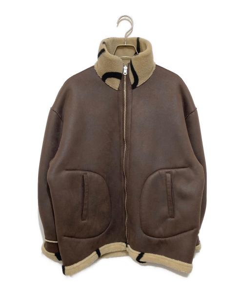 Ameri（アメリ）Ameri (アメリ) 2WAY REVERSIBLE BOA JACKET　リバーシブルボアジャケット　ムートン　01220640991 ベージュ サイズ:Fの古着・服飾アイテム