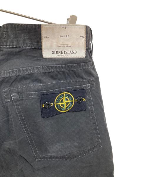STONE ISLAND（ストーンアイランド）STONE ISLAND (ストーンアイランド) 5 pocket pants TYPE:RE 5ポケットパンツ ボタンフライ　コットンパンツ ブラック サイズ:表記なしの古着・服飾アイテム