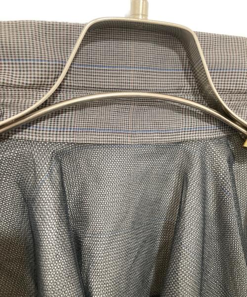 sacai（サカイ）sacai (サカイ) 24SS Chalk Stripe Glencheck Shirt（チョークストライプ グレンチェックシャツ）　24-07272 グレー サイズ:3の古着・服飾アイテム