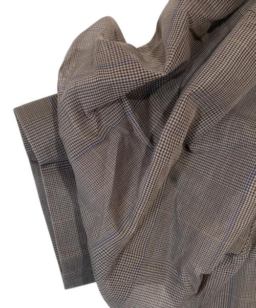 sacai（サカイ）sacai (サカイ) 24SS Chalk Stripe Glencheck Shirt（チョークストライプ グレンチェックシャツ）　24-07272 グレー サイズ:3の古着・服飾アイテム