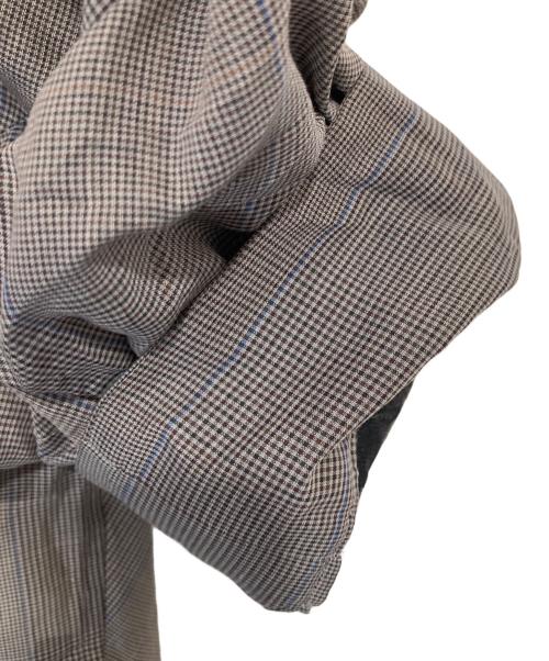 sacai（サカイ）sacai (サカイ) 24SS Chalk Stripe Glencheck Shirt（チョークストライプ グレンチェックシャツ）　24-07272 グレー サイズ:3の古着・服飾アイテム