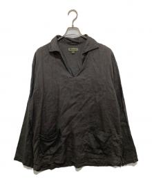 NIGEL CABOURN（ナイジェルケーボン）の古着「FRENCH PULLOVER SHIRT（フレンチプルオーバーシャツ）24SS　8046-00-10002 / リネンシャツ」｜グレー