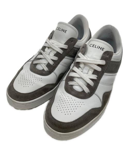 CELINE（セリーヌ）CELINE (セリーヌ) レースアップロースニーカー　LACE UP LOW SNAKERS 349223721C ホワイト サイズ:42の古着・服飾アイテム