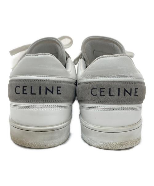 CELINE（セリーヌ）CELINE (セリーヌ) レースアップロースニーカー　LACE UP LOW SNAKERS 349223721C ホワイト サイズ:42の古着・服飾アイテム