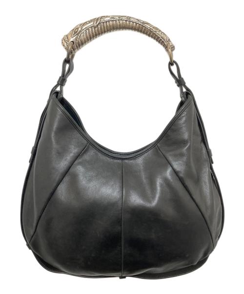 Yves Saint Laurent（イヴサンローラン）Yves Saint Laurent (イヴサンローラン) MOMBASA（モンバサ）Tom Ford期 95361 / レザーメタルハンドバッグ バッグ ブラックの古着・服飾アイテム