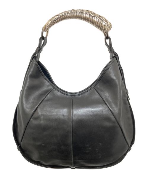 Yves Saint Laurent（イヴサンローラン）Yves Saint Laurent (イヴサンローラン) MOMBASA（モンバサ）Tom Ford期 95361 / レザーメタルハンドバッグ バッグ ブラックの古着・服飾アイテム