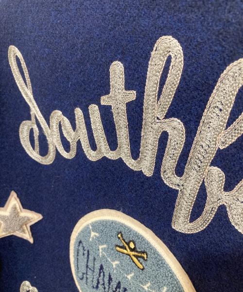 whitesville（ホワイツビル）whitesville (ホワイツビル) フルデコスタジャン　バーシティジャケット　ワッペン　レザー　WV12310 ネイビー サイズ:38の古着・服飾アイテム