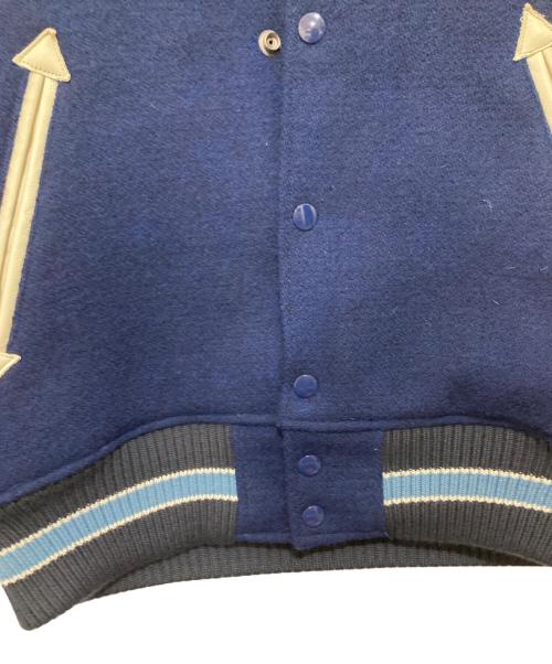 whitesville（ホワイツビル）whitesville (ホワイツビル) フルデコスタジャン　バーシティジャケット　ワッペン　レザー　WV12310 ネイビー サイズ:38の古着・服飾アイテム