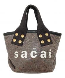 sacai（サカイ）の古着「sound proof tote Small（サウンドプルーフ トート スモール）　21SS 本店限定 / ミニトートバッグ」｜グレー