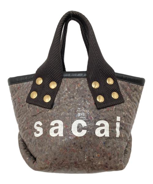 sacai（サカイ）sacai (サカイ) sound proof tote Small（サウンドプルーフ トート スモール）　21SS 本店限定 / ミニトートバッグ グレーの古着・服飾アイテム