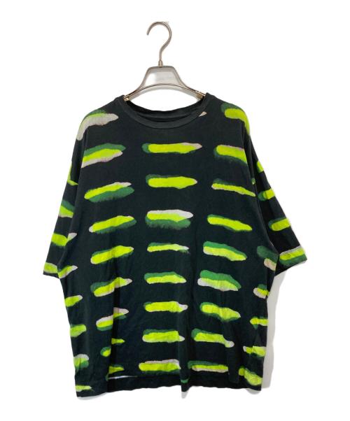 DRIES VAN NOTEN（ドリスヴァンノッテン）DRIES VAN NOTEN (ドリスヴァンノッテン) LEN LYE (レン・ライ) Len Lye コットン プリント クルーネック カットソー ブラック サイズ:Sの古着・服飾アイテム