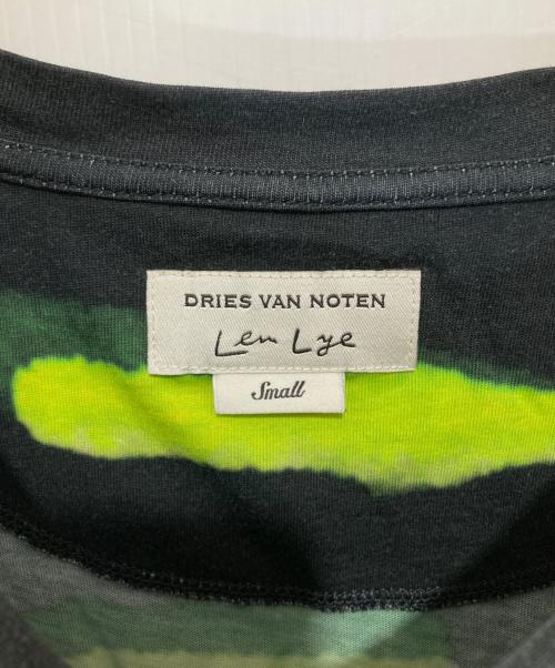 DRIES VAN NOTEN（ドリスヴァンノッテン）DRIES VAN NOTEN (ドリスヴァンノッテン) LEN LYE (レン・ライ) Len Lye コットン プリント クルーネック カットソー ブラック サイズ:Sの古着・服飾アイテム
