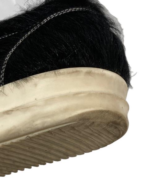 RICK OWENS（リックオウエンス）RICK OWENS (リックオウエンス) LHLLVS VINTAGE SNEAKS（ヘアカーフレザーヴィンテージスニーカー） 24SS ブラック サイズ:42の古着・服飾アイテム