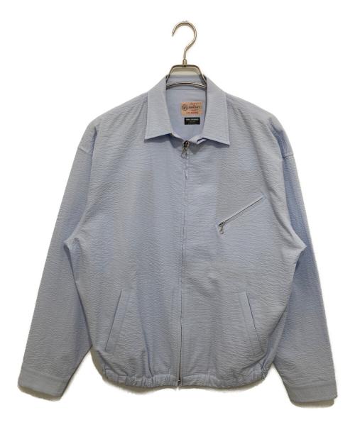 HIGH!STANDARD（ハイスタンダード）HIGH!STANDARD (ハイスタンダード) TOWN CRAFT (タウンクラフト) 別注ZIPシアサッカージャケット サックスブルー サイズ:Lの古着・服飾アイテム