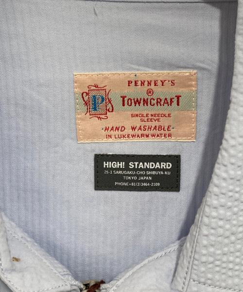 HIGH!STANDARD（ハイスタンダード）HIGH!STANDARD (ハイスタンダード) TOWN CRAFT (タウンクラフト) 別注ZIPシアサッカージャケット サックスブルー サイズ:Lの古着・服飾アイテム