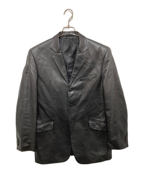 A.A.R（アール）A.A.R (アール) Yohji Yamamoto DURBAN シープスキン3Bテーラードジャケット　レザージャケット　Leather jacket ブラック サイズ:ｌの古着・服飾アイテム
